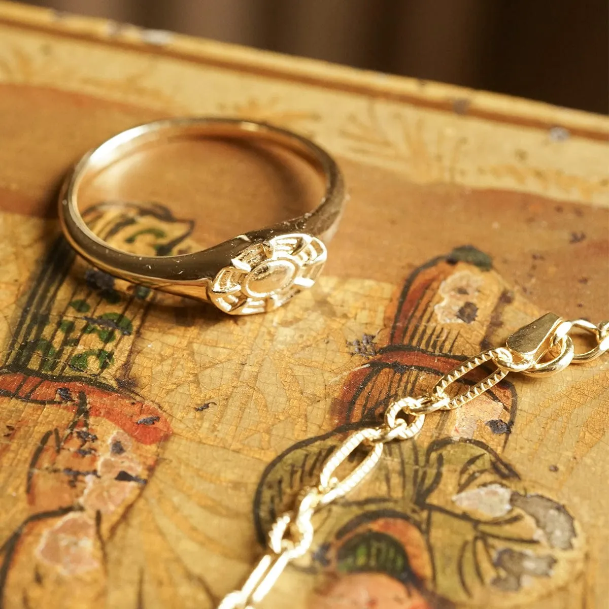 Apollo Signet Ring 18ct Gold Plate sold by Daisy Jewellery product image thumbnail 5