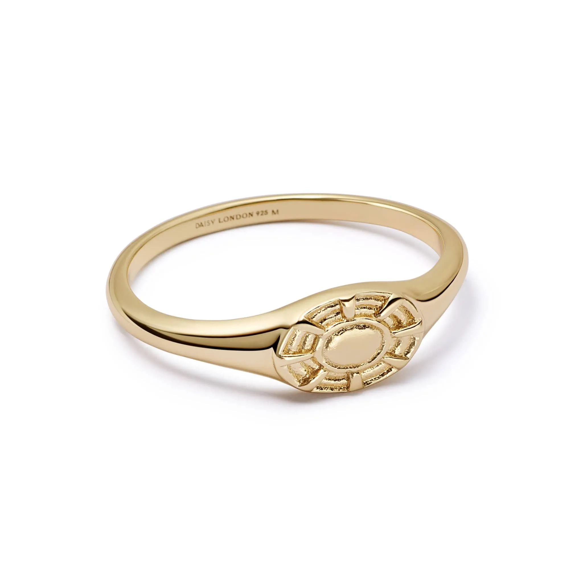 Apollo Signet Ring 18ct Gold Plate sold by Daisy Jewellery