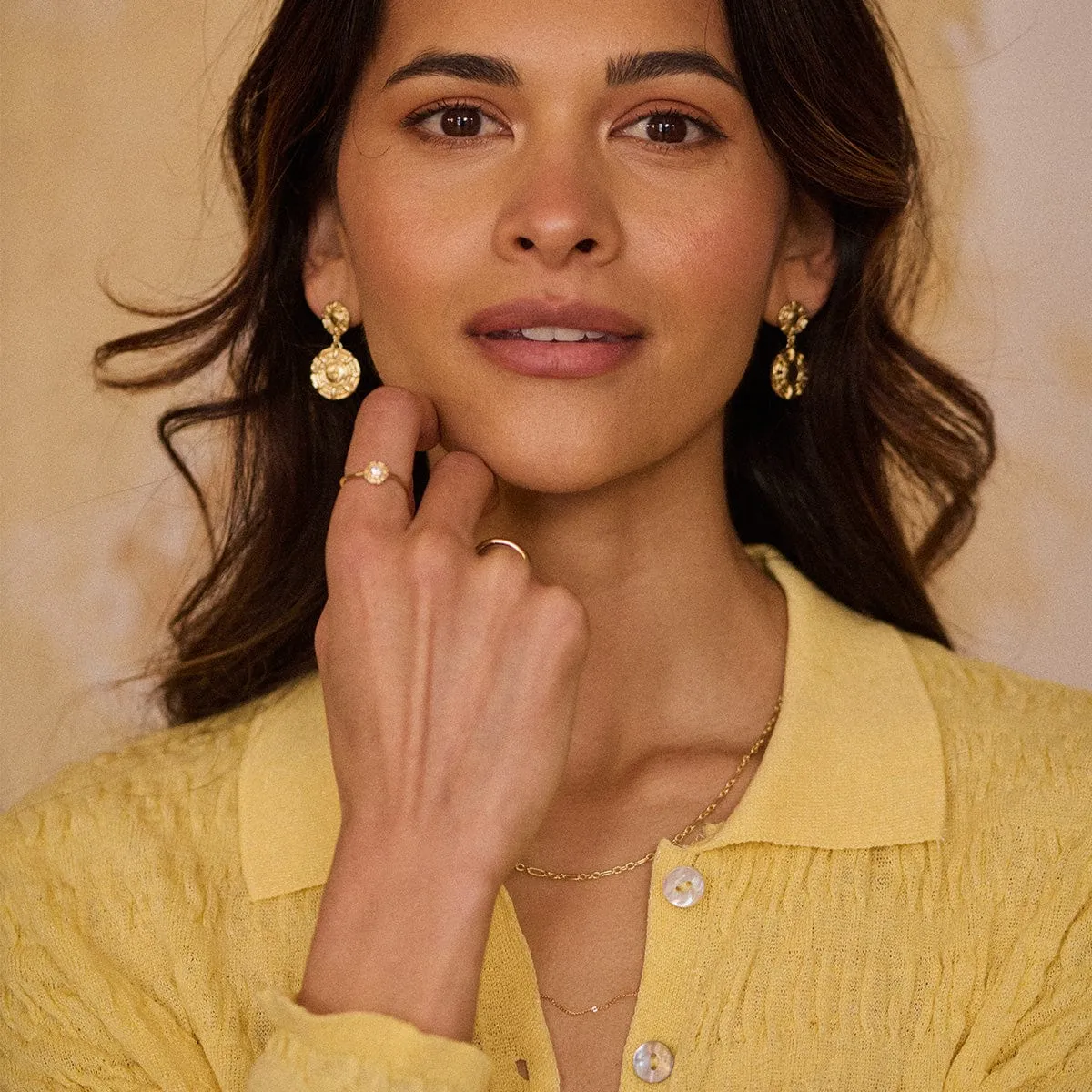 Apollo Sparkle Ring 18ct Gold Plate sold by Daisy Jewellery product image thumbnail 4