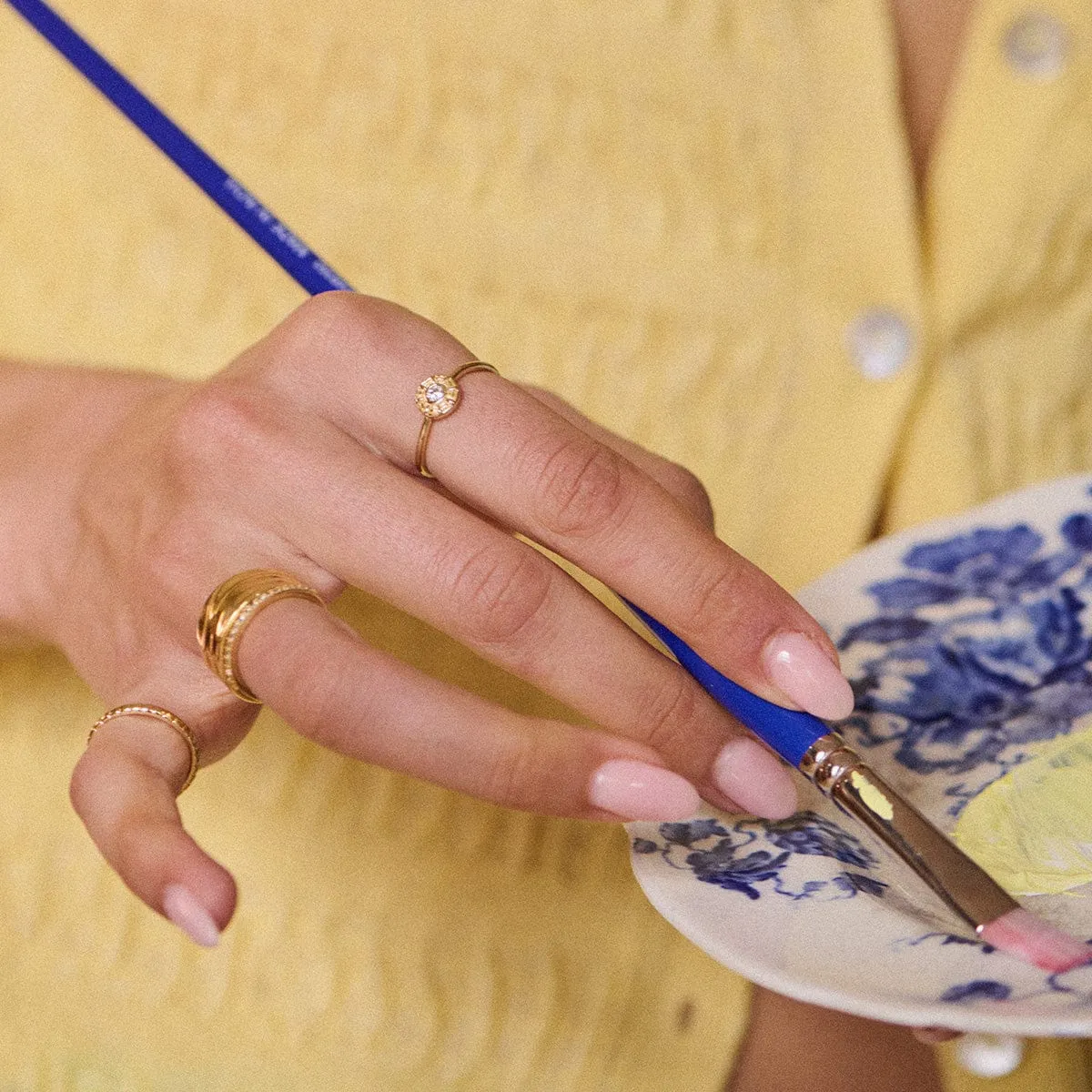 Apollo Sparkle Ring 18ct Gold Plate sold by Daisy Jewellery product image thumbnail 3