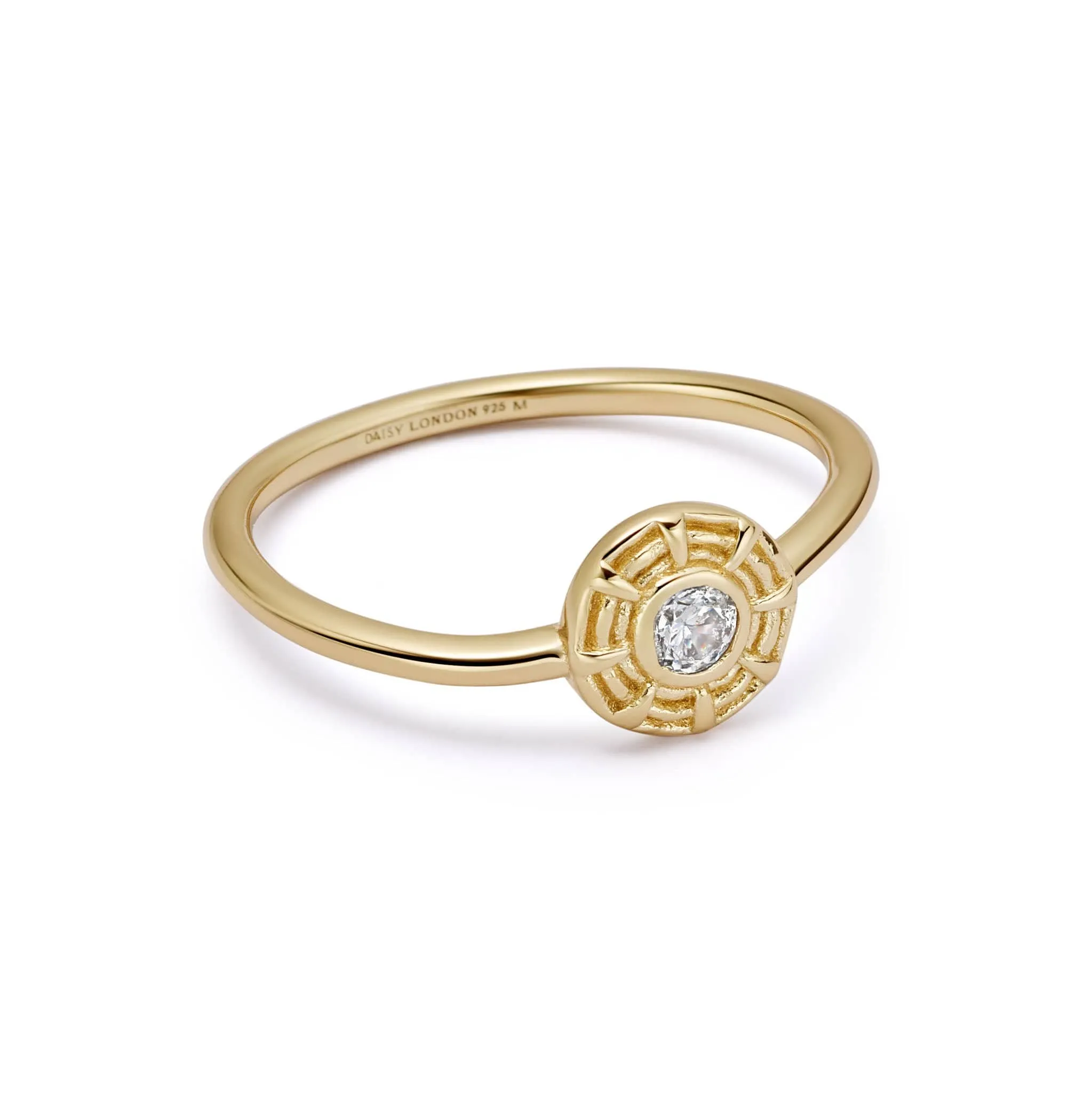 Apollo Sparkle Ring 18ct Gold Plate sold by Daisy Jewellery