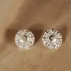 Apollo Oversized Stud Earrings Silver Plate sold by Daisy Jewellery