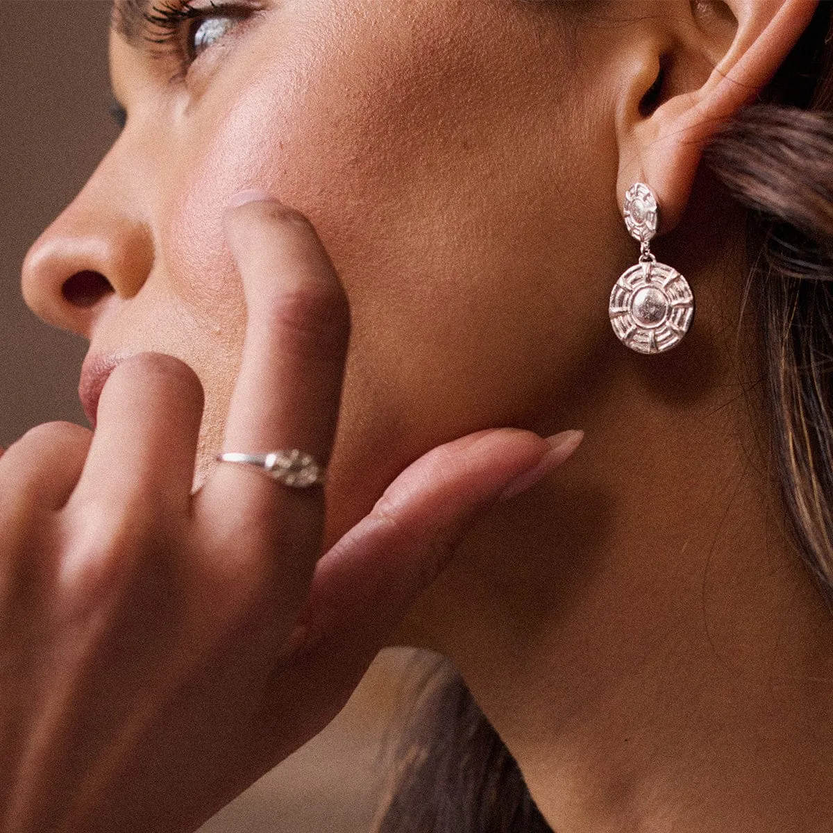 Apollo Double Drop Earrings Silver Plate sold by Daisy Jewellery product image thumbnail 2