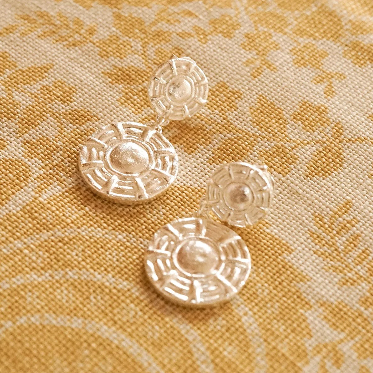 Apollo Double Drop Earrings Silver Plate sold by Daisy Jewellery product image thumbnail 5