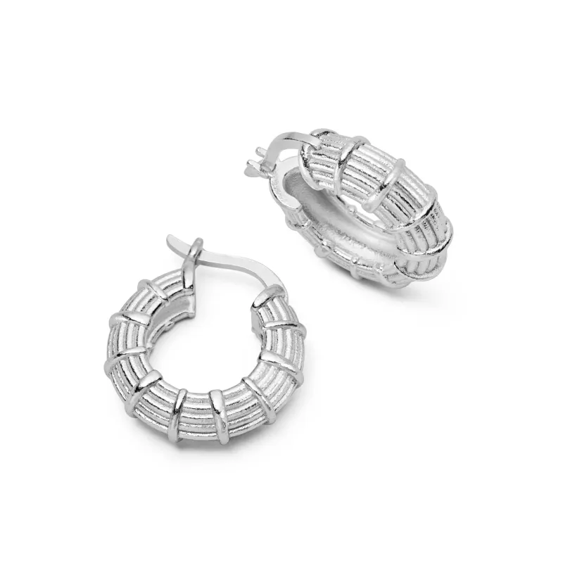 Apollo Large Hoop Silver Plate sold by Daisy Jewellery