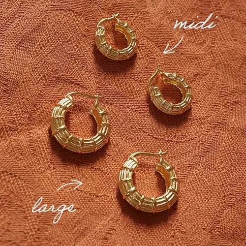 Apollo Large Hoop 18ct Gold Plate sold by Daisy Jewellery product image thumbnail 5