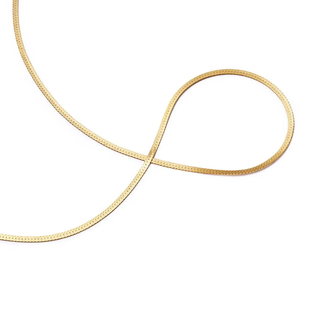 Free When You Spend £80 | Fine Snake Chain Necklace 18ct Gold Plate sold by Daisy Jewellery