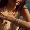 Spiral Snake Chain Bracelet 18ct Gold Plate sold by Daisy Jewellery
