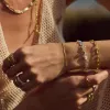 Spiral Snake Chain Bracelet 18ct Gold Plate sold by Daisy Jewellery
