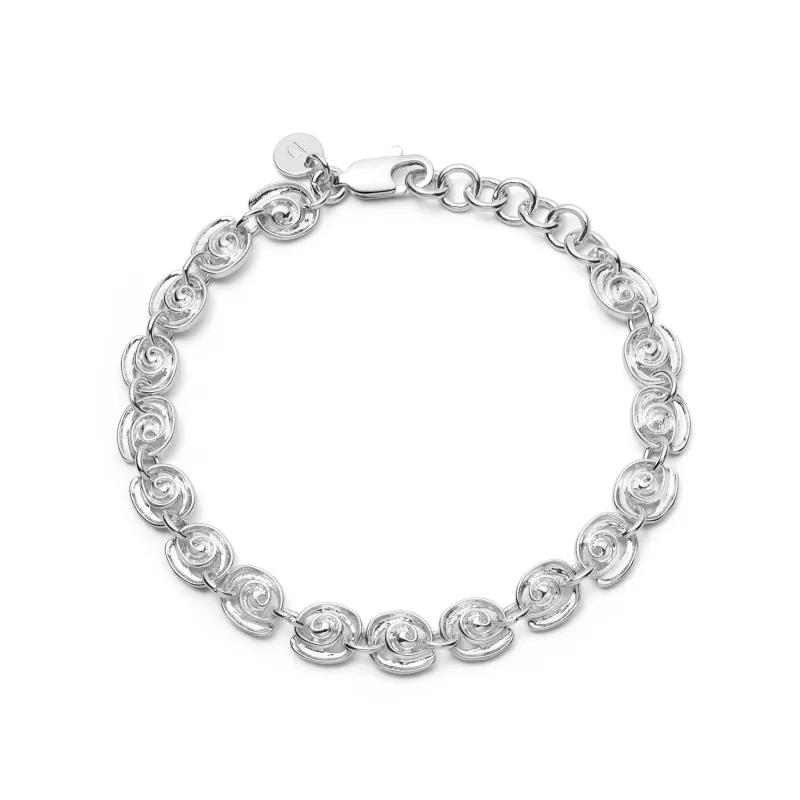 Spiral Chain Bracelet Silver Plate sold by Daisy Jewellery