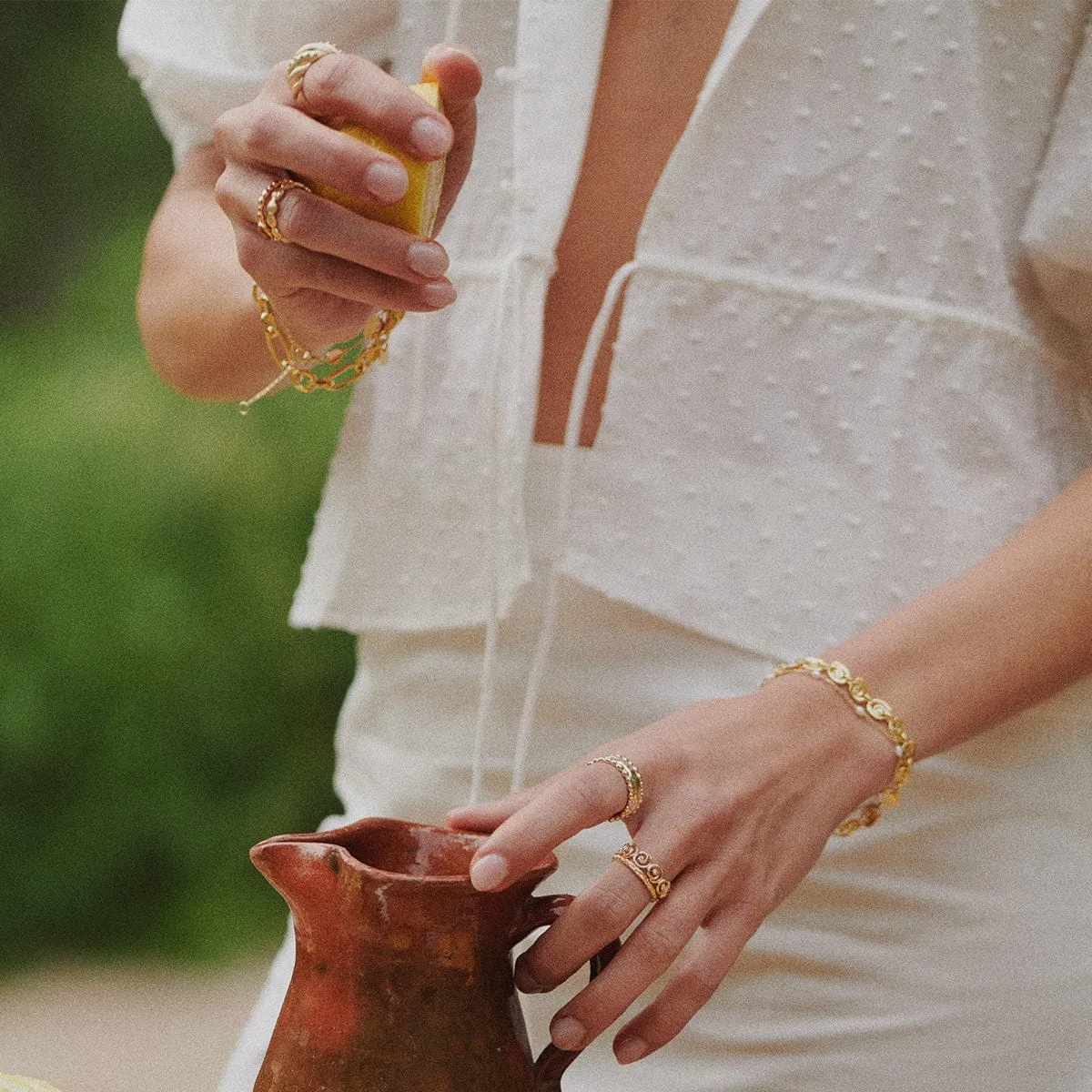 Spiral Chain Bracelet 18ct Gold Plate sold by Daisy Jewellery product image thumbnail 4