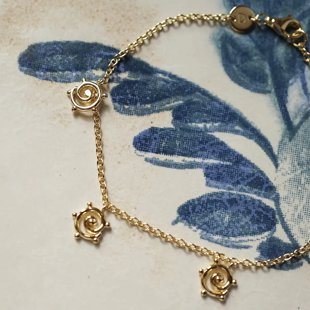 Spiral Sun Drop Bracelet 18ct Gold Plate sold by Daisy Jewellery product image thumbnail 5