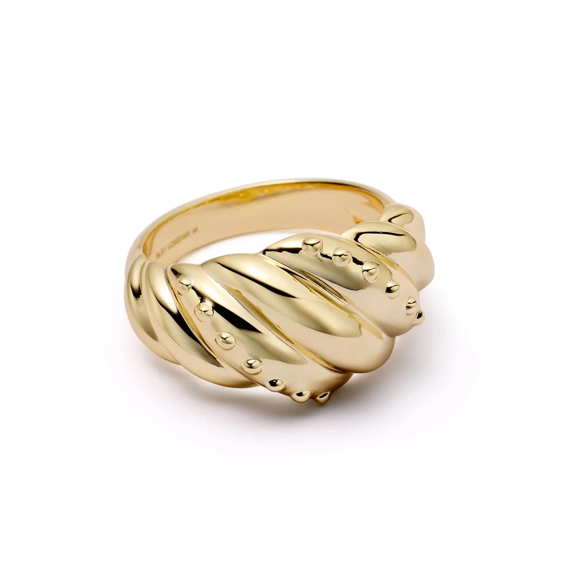 Amulet Dome Ring 18ct Gold Plate sold by Daisy Jewellery
