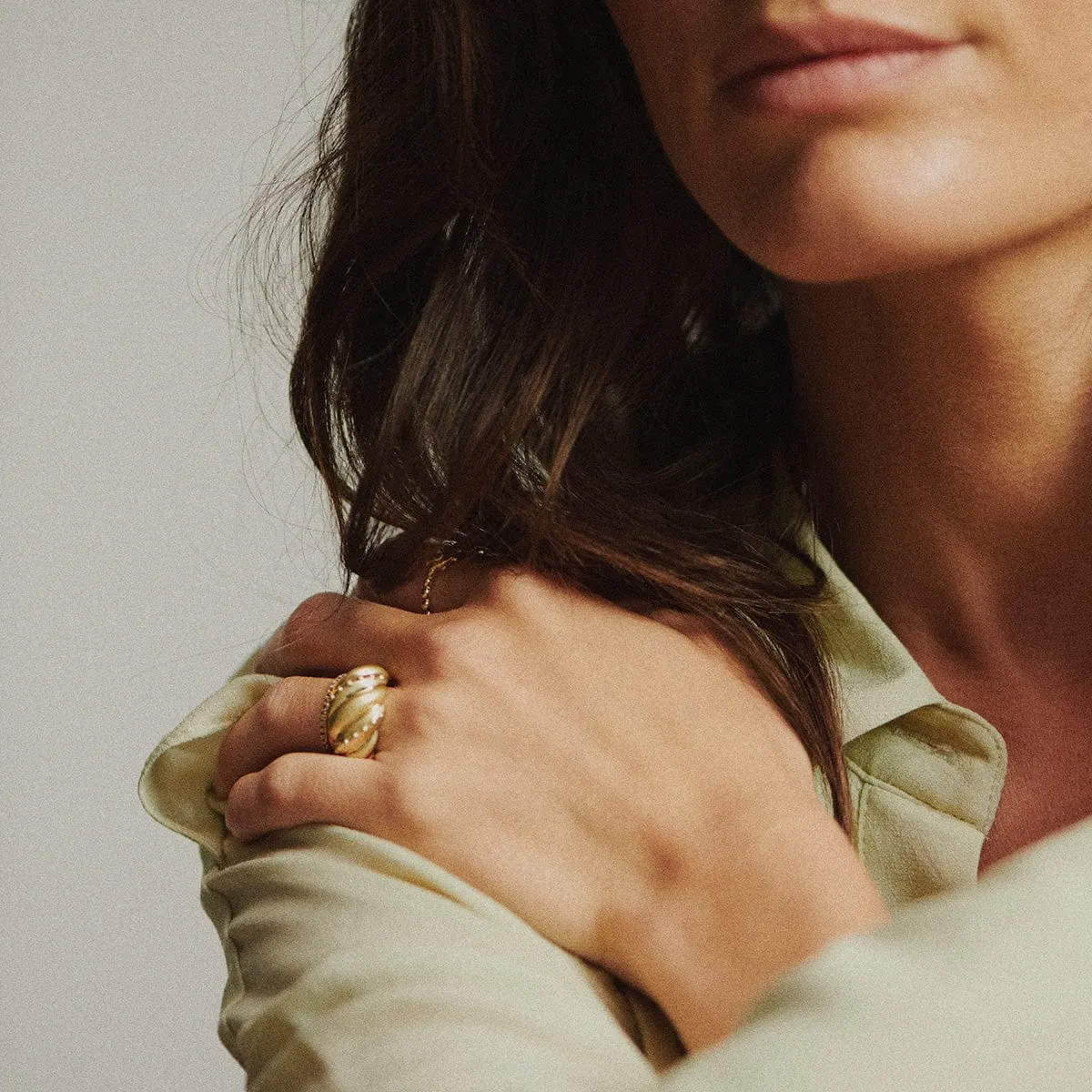 Amulet Dome Ring 18ct Gold Plate sold by Daisy Jewellery product image thumbnail 2