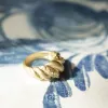 Amulet Dome Ring 18ct Gold Plate sold by Daisy Jewellery