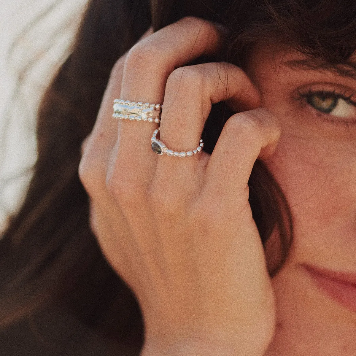 Amulet Band Ring Silver Plate sold by Daisy Jewellery product image thumbnail 3