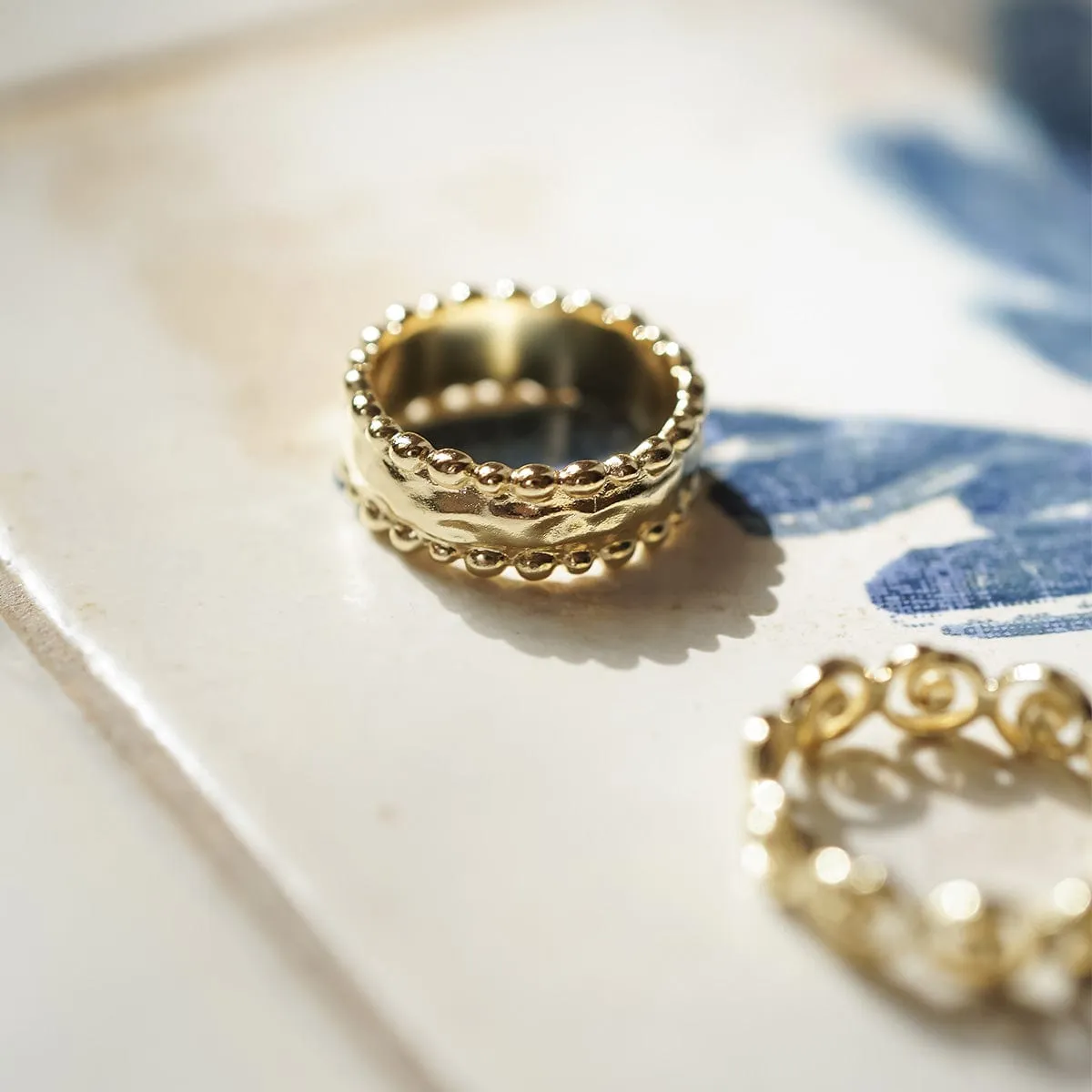 Amulet Band Ring 18ct Gold Plate sold by Daisy Jewellery product image thumbnail 2