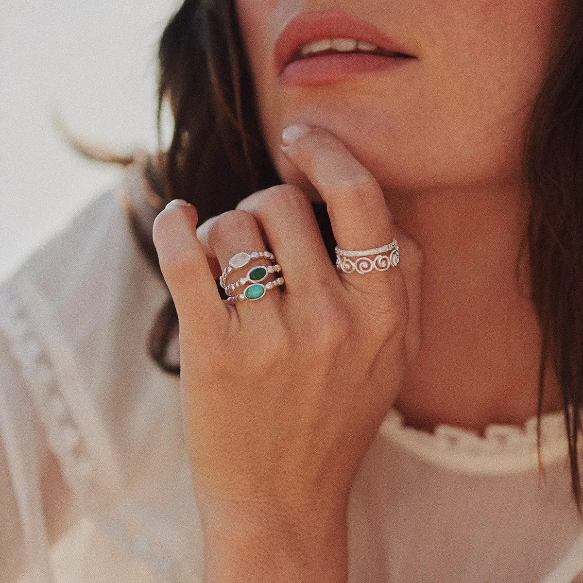 Spiral Band Ring Sterling Silver sold by Daisy Jewellery product image thumbnail 2