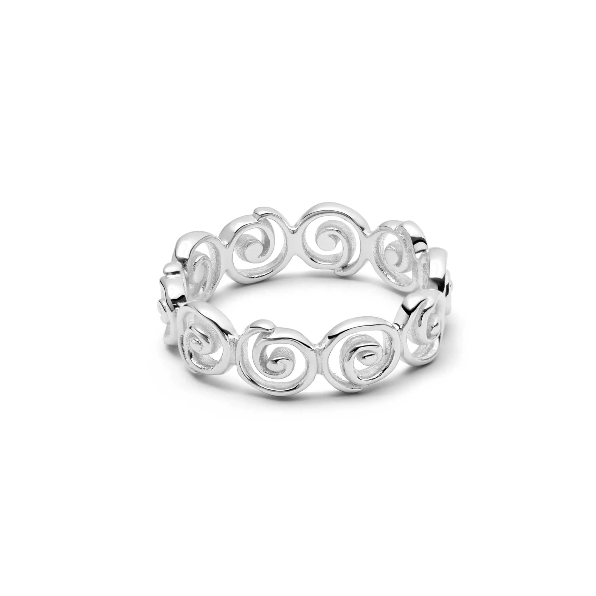 Spiral Band Ring Sterling Silver sold by Daisy Jewellery