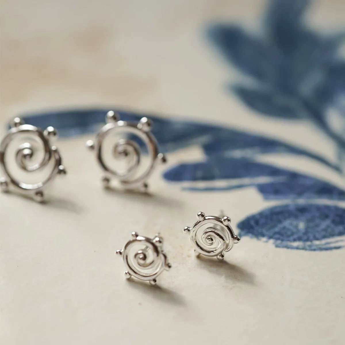 Spiral Sun Mini Stud Earrings Sterling Silver sold by Daisy Jewellery product image thumbnail 5