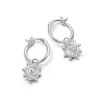 Spiral Sun Charm Earrings Sterling Silver sold by Daisy Jewellery