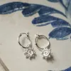 Spiral Sun Charm Earrings Sterling Silver sold by Daisy Jewellery