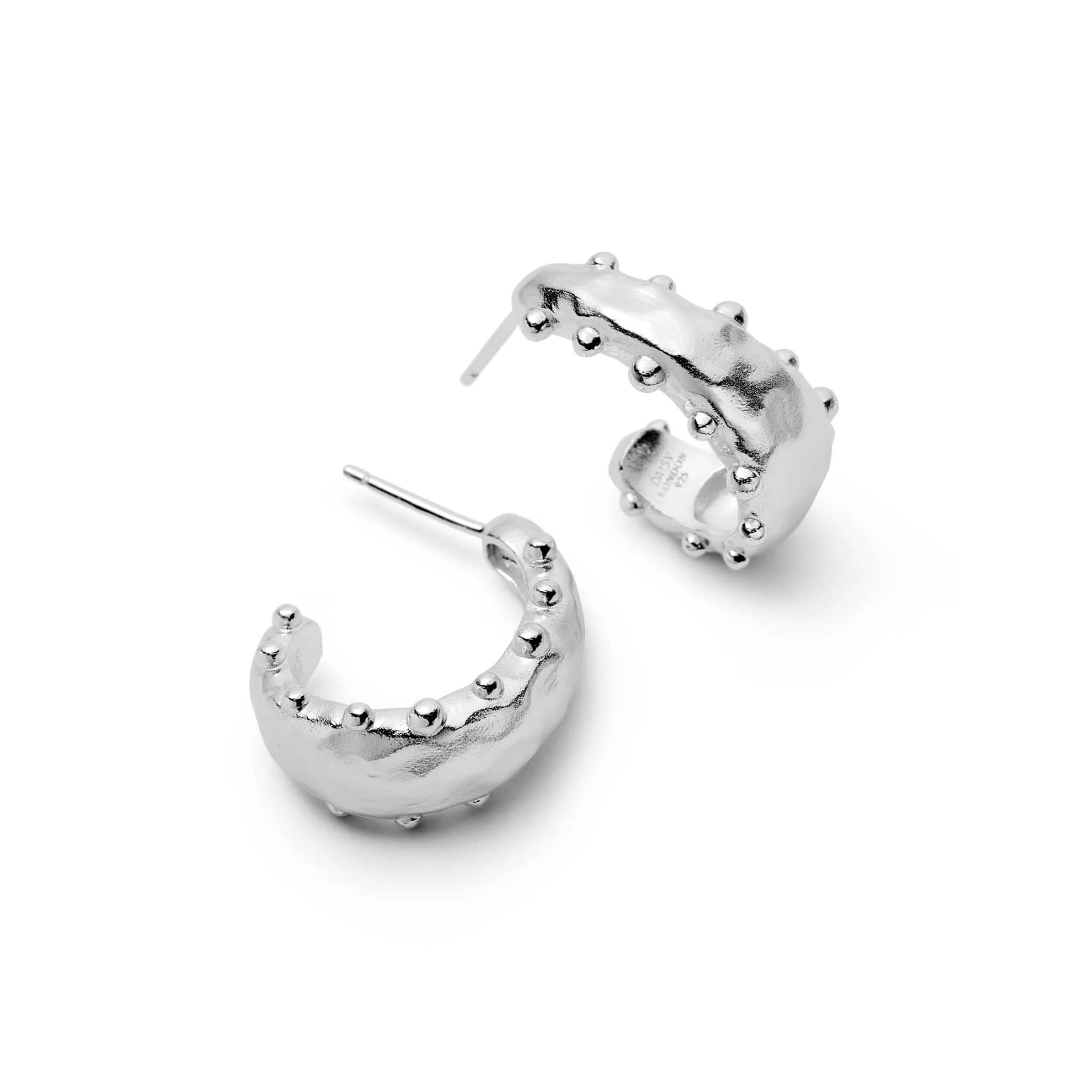 Amulet Bobble Hoop Earrings Sterling Silver sold by Daisy Jewellery