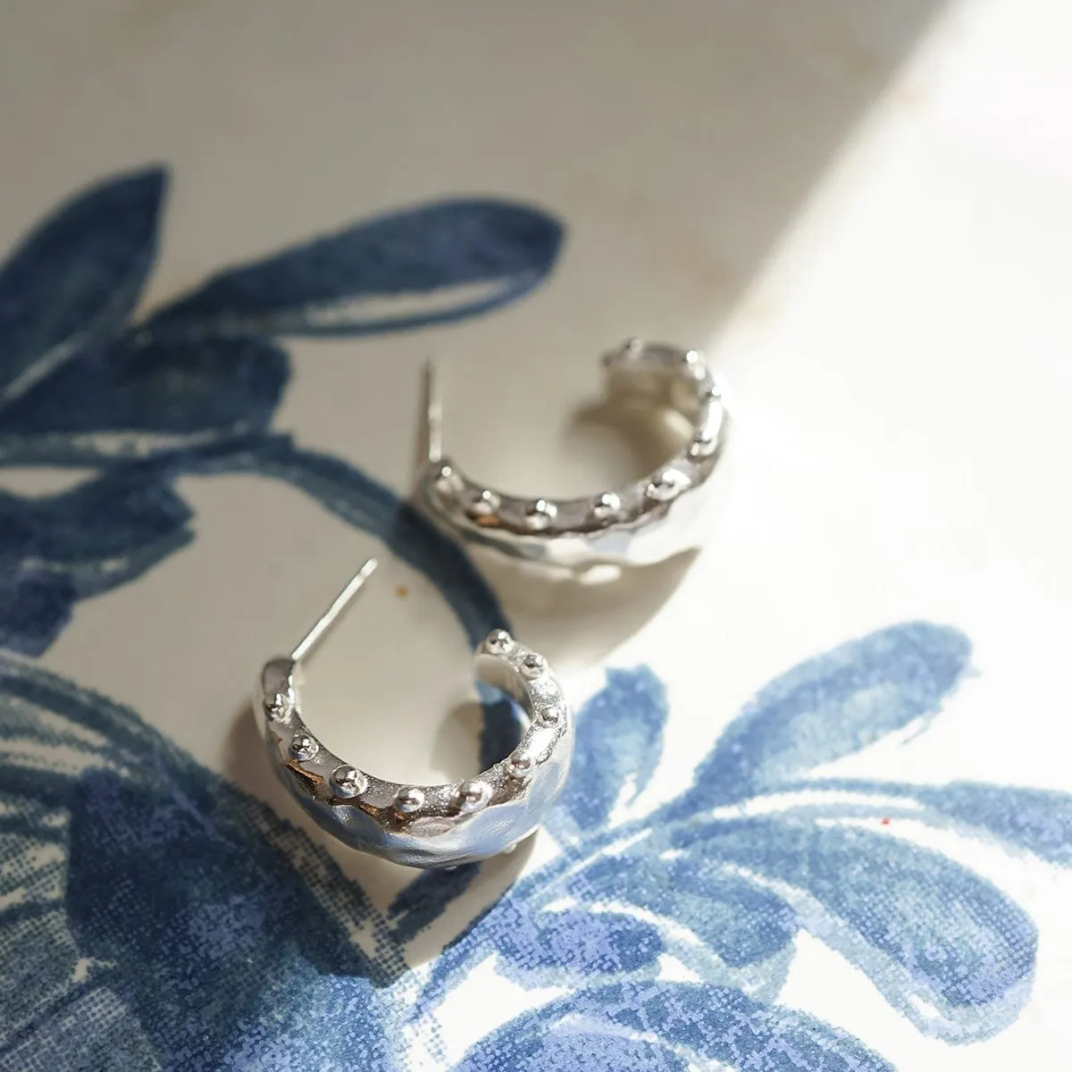 Amulet Bobble Hoop Earrings Sterling Silver sold by Daisy Jewellery product image thumbnail 3