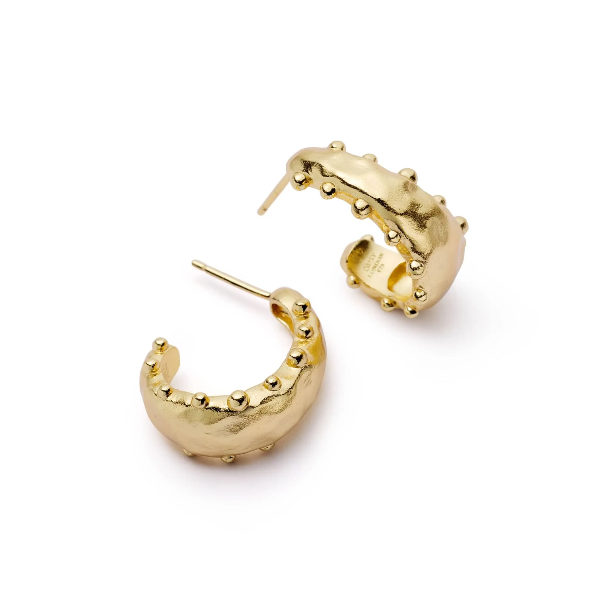 Amulet Bobble Hoop Earrings 18ct Gold Plate sold by Daisy Jewellery