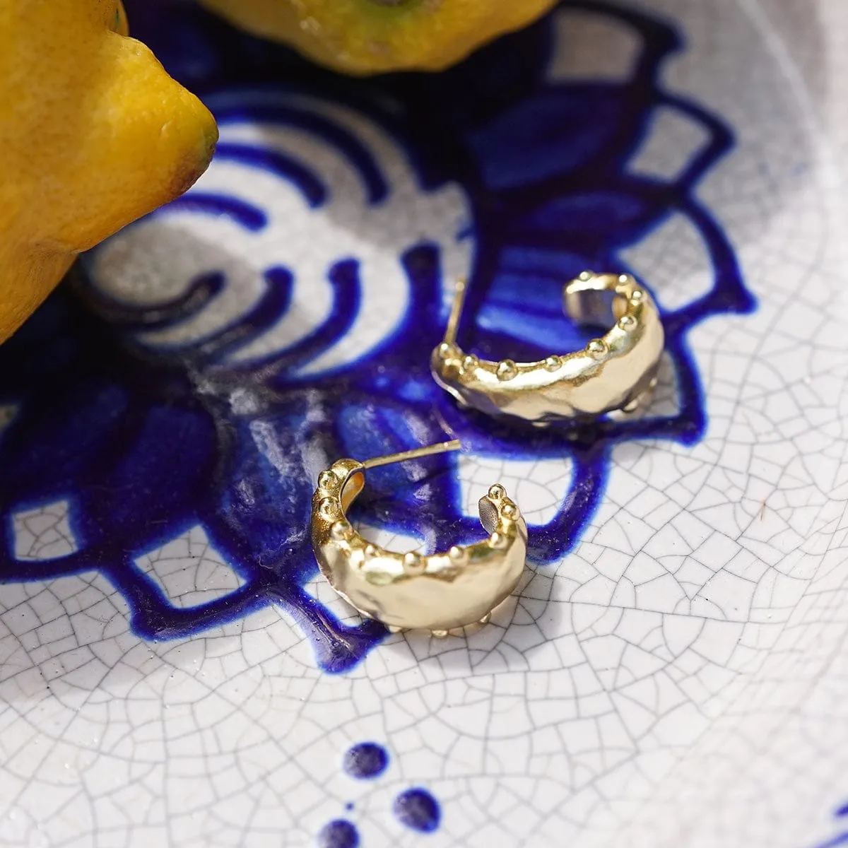 Amulet Bobble Hoop Earrings 18ct Gold Plate sold by Daisy Jewellery product image thumbnail 5