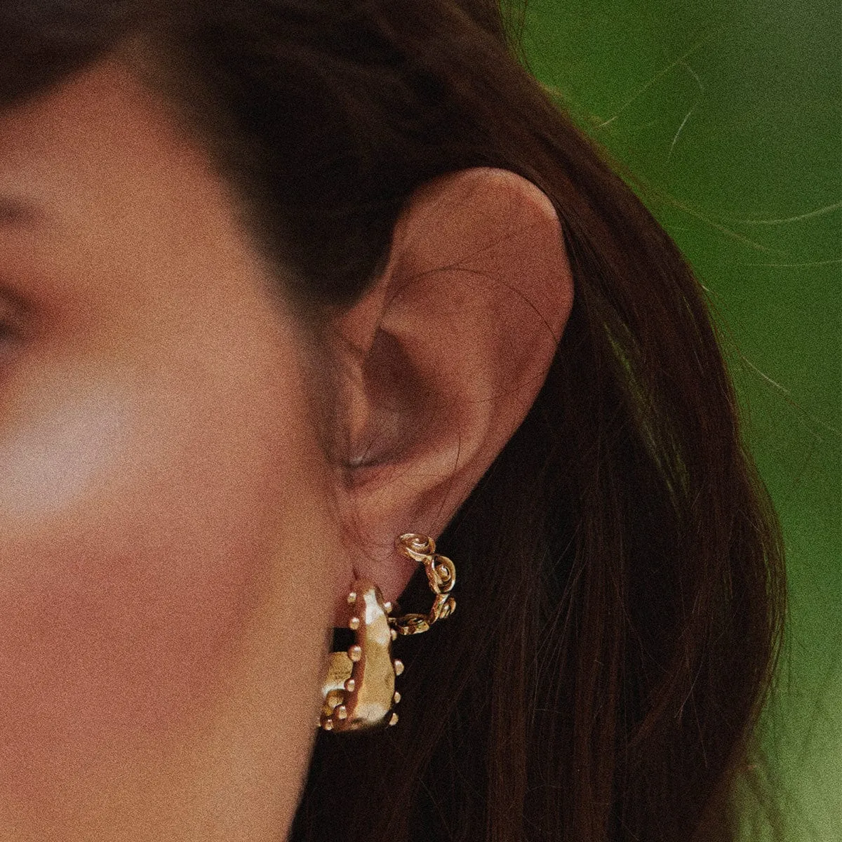 Spiral Mini Hoop Earrings 18ct Gold Plate sold by Daisy Jewellery product image thumbnail 4