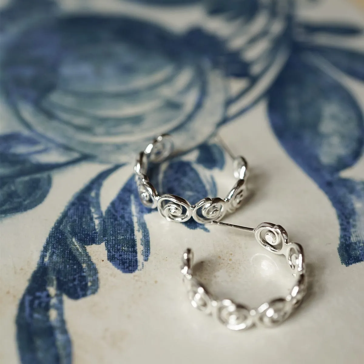 Spiral Hoop Earrings Sterling Silver sold by Daisy Jewellery product image thumbnail 5