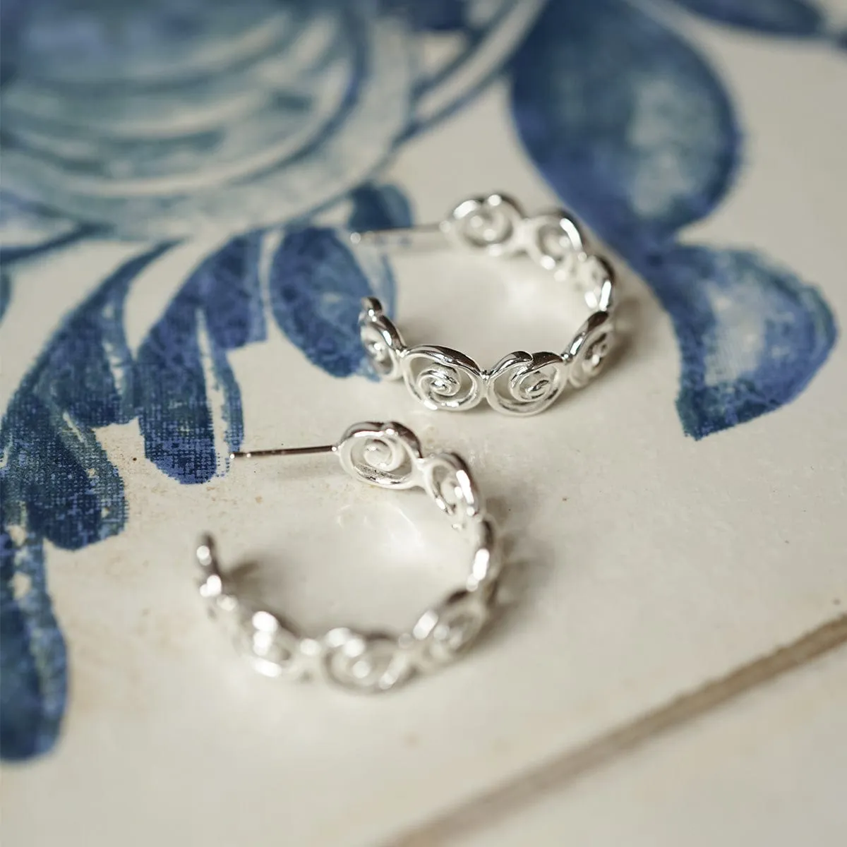 Spiral Hoop Earrings Sterling Silver sold by Daisy Jewellery product image thumbnail 2