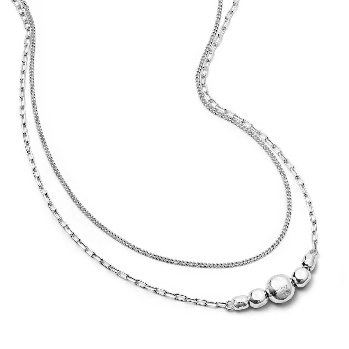 Amulet Bobble Layered Necklace Sterling Silver sold by Daisy Jewellery