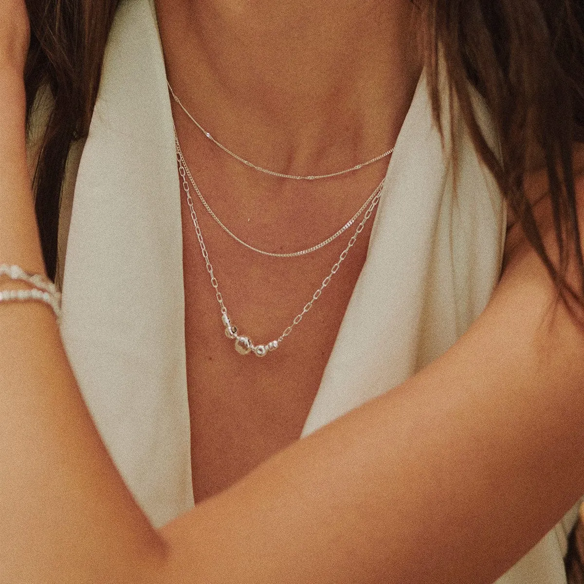 Amulet Bobble Layered Necklace Sterling Silver sold by Daisy Jewellery product image thumbnail 5