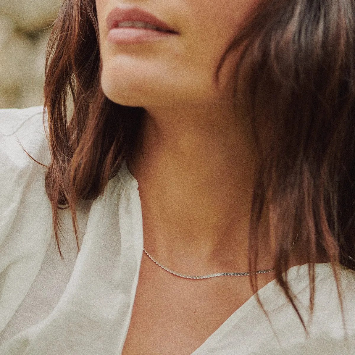 Spiral Snake Chain Necklace Sterling Silver sold by Daisy Jewellery product image thumbnail 3