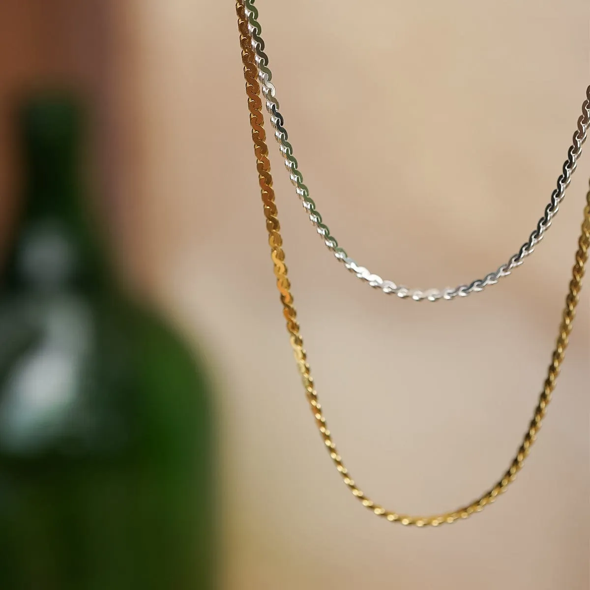 Spiral Snake Chain Necklace Sterling Silver sold by Daisy Jewellery product image thumbnail 5