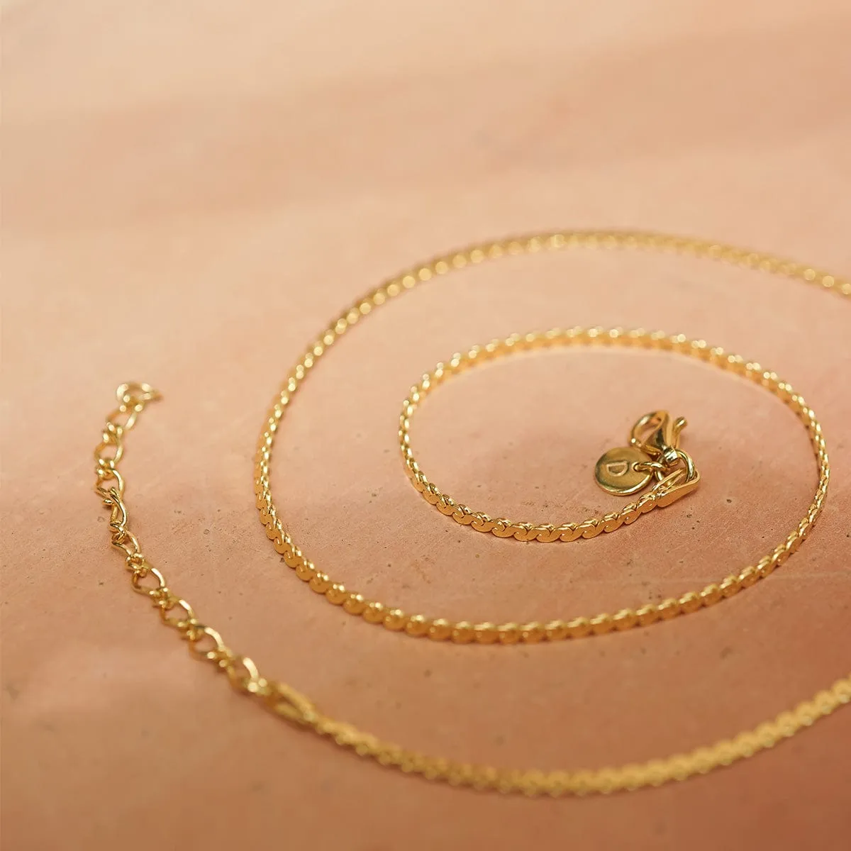 Spiral Snake Chain Necklace 18ct Gold Plate sold by Daisy Jewellery product image thumbnail 5