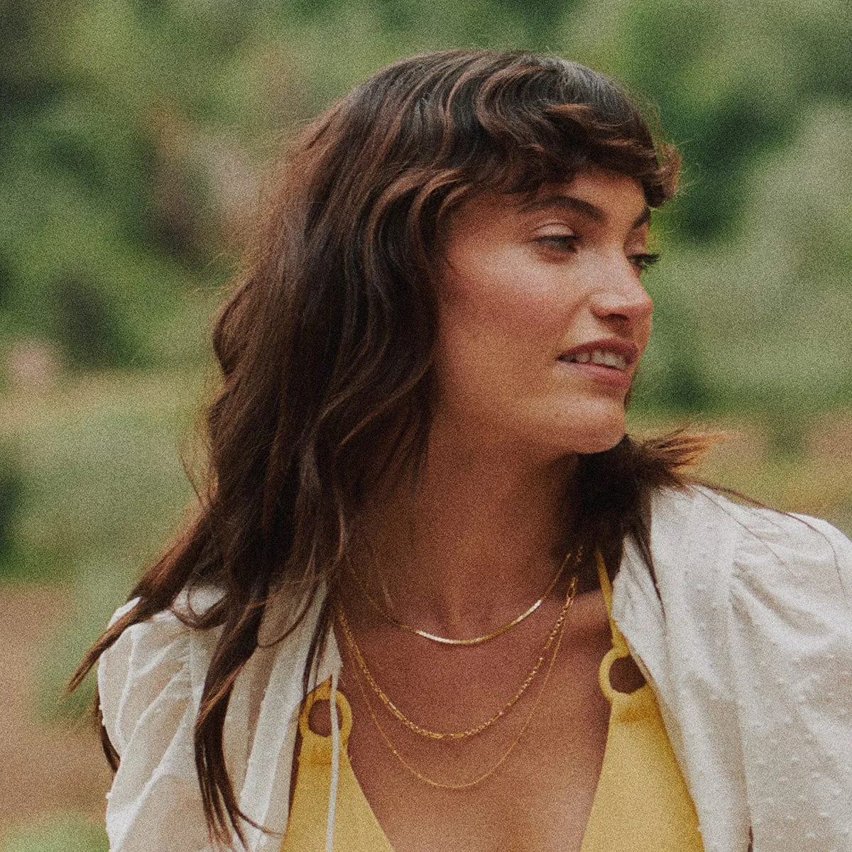 Spiral Snake Chain Necklace 18ct Gold Plate sold by Daisy Jewellery product image thumbnail 4