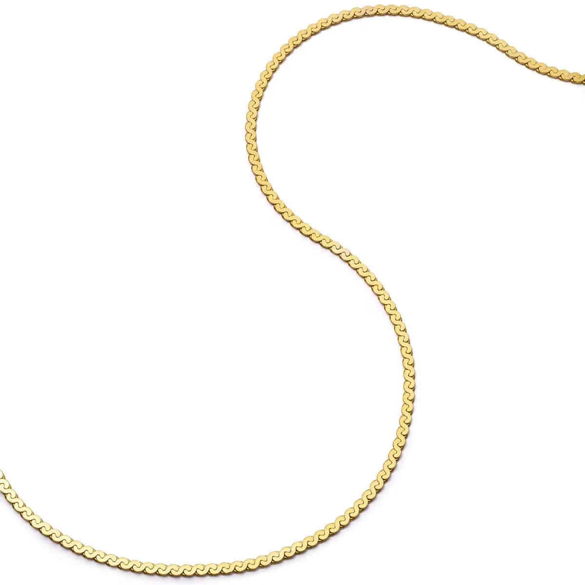 Spiral Snake Chain Necklace 18ct Gold Plate sold by Daisy Jewellery