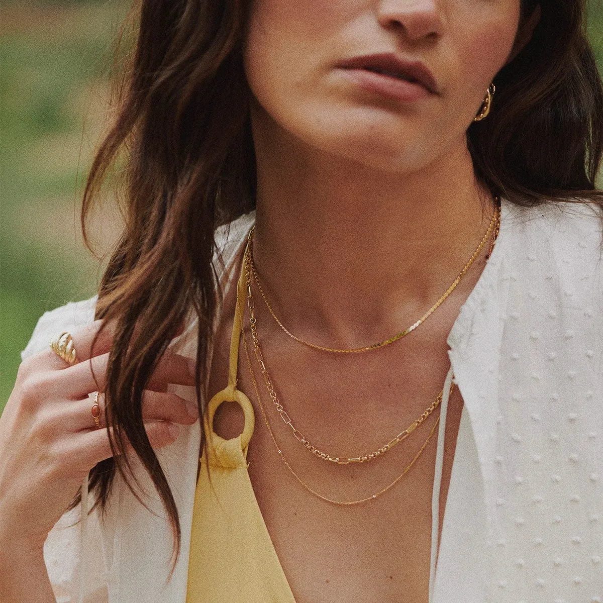 Spiral Snake Chain Necklace 18ct Gold Plate sold by Daisy Jewellery product image thumbnail 2