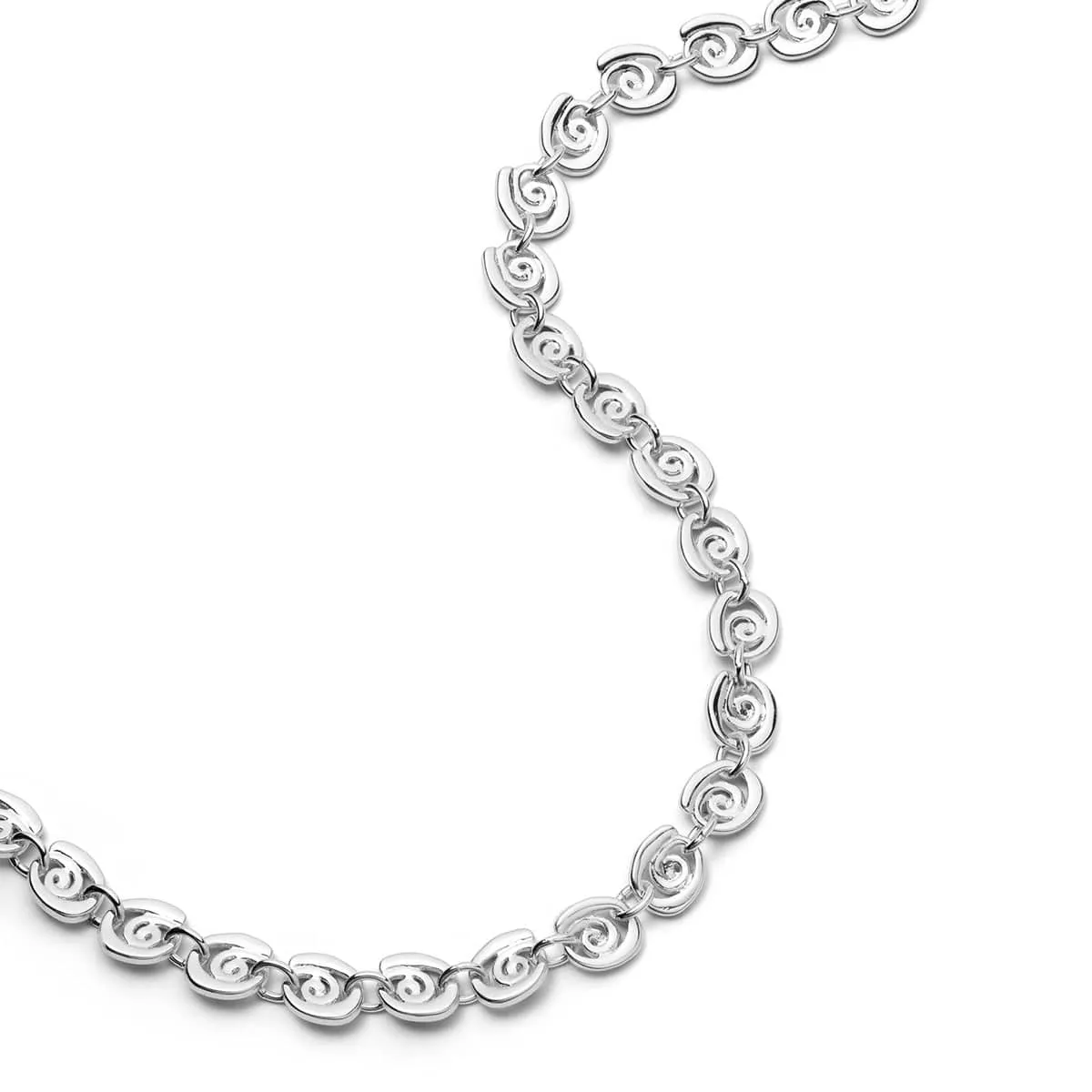 Spiral Chain Necklace Silver Plate sold by Daisy Jewellery