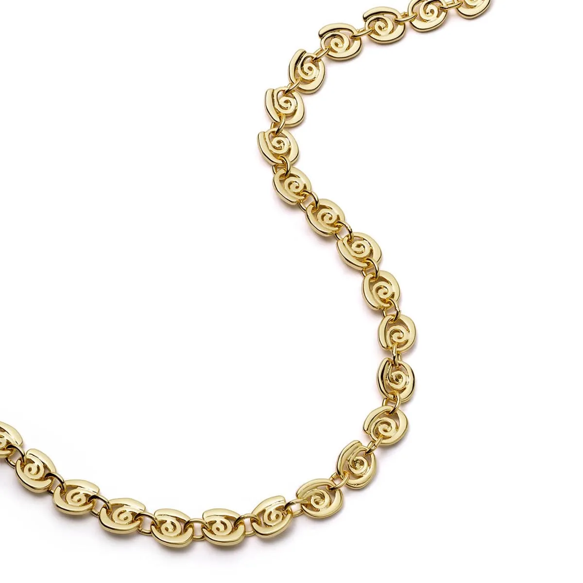 Spiral Chain Necklace 18ct Gold Plate sold by Daisy Jewellery