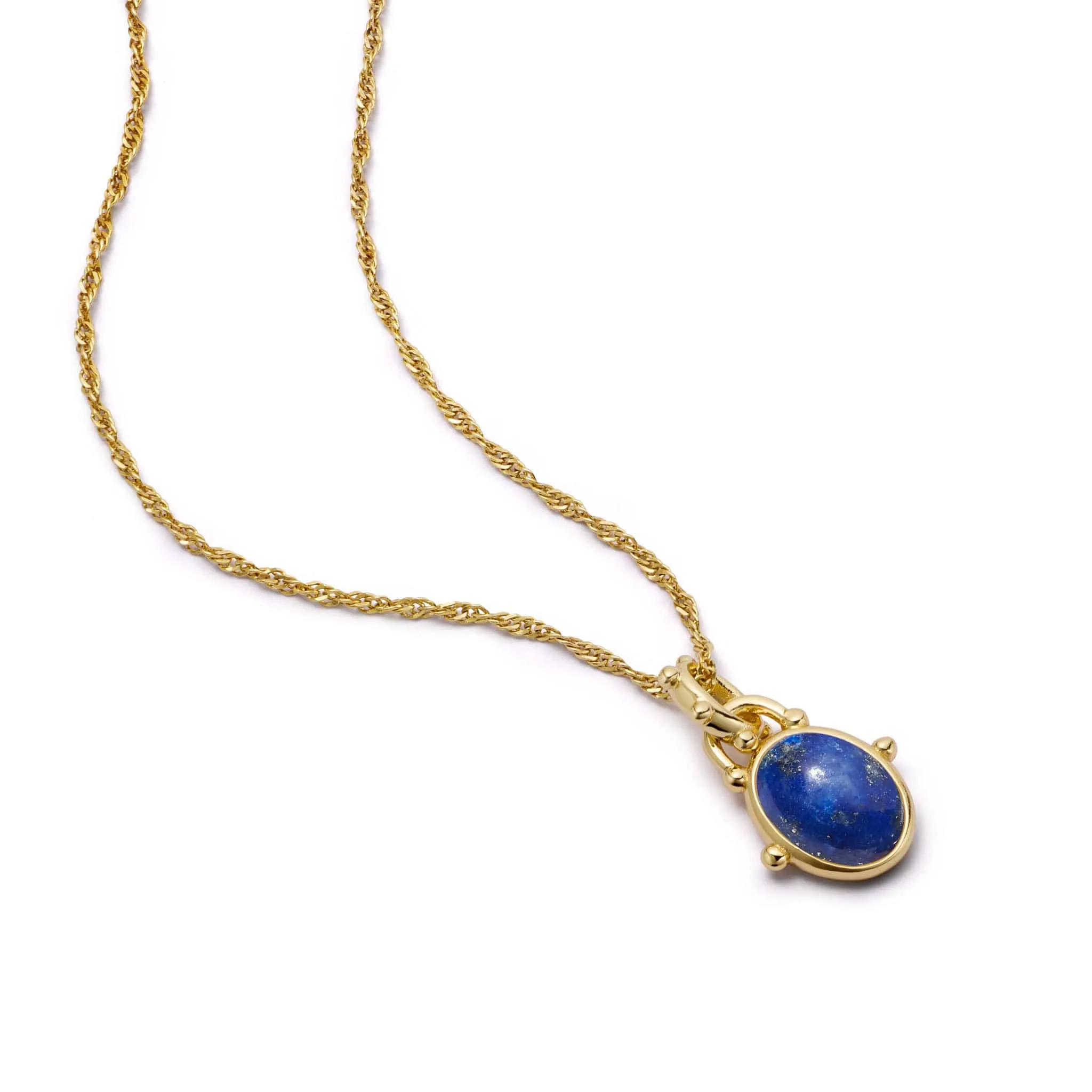 Amulet Lapis Necklace 18ct Gold Plate sold by Daisy Jewellery