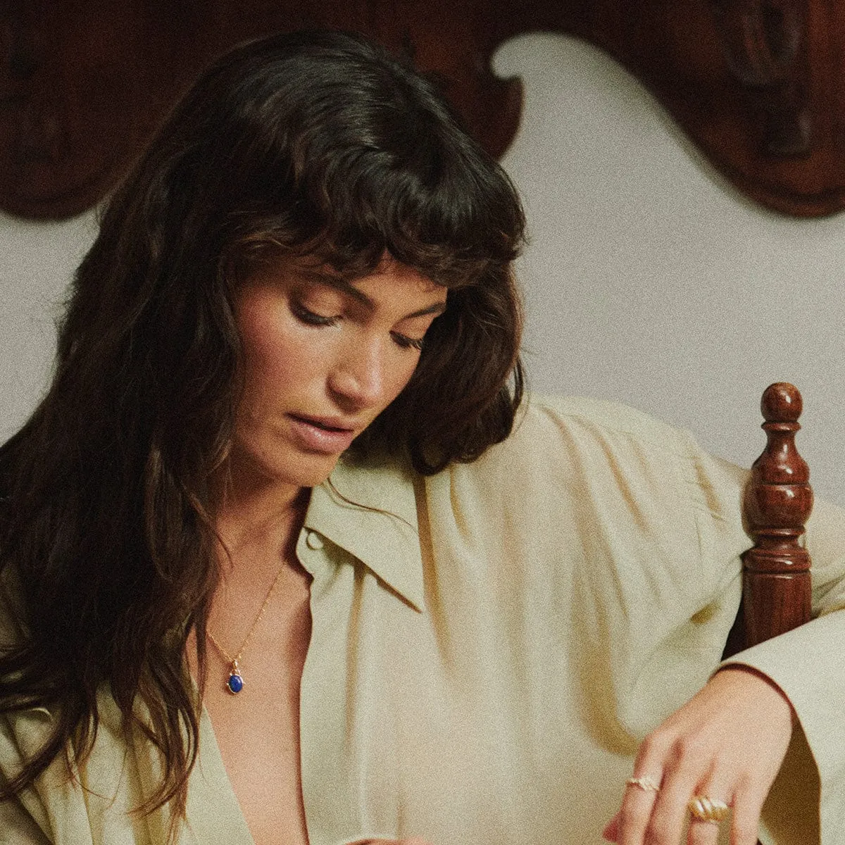 Amulet Lapis Necklace 18ct Gold Plate sold by Daisy Jewellery product image thumbnail 4