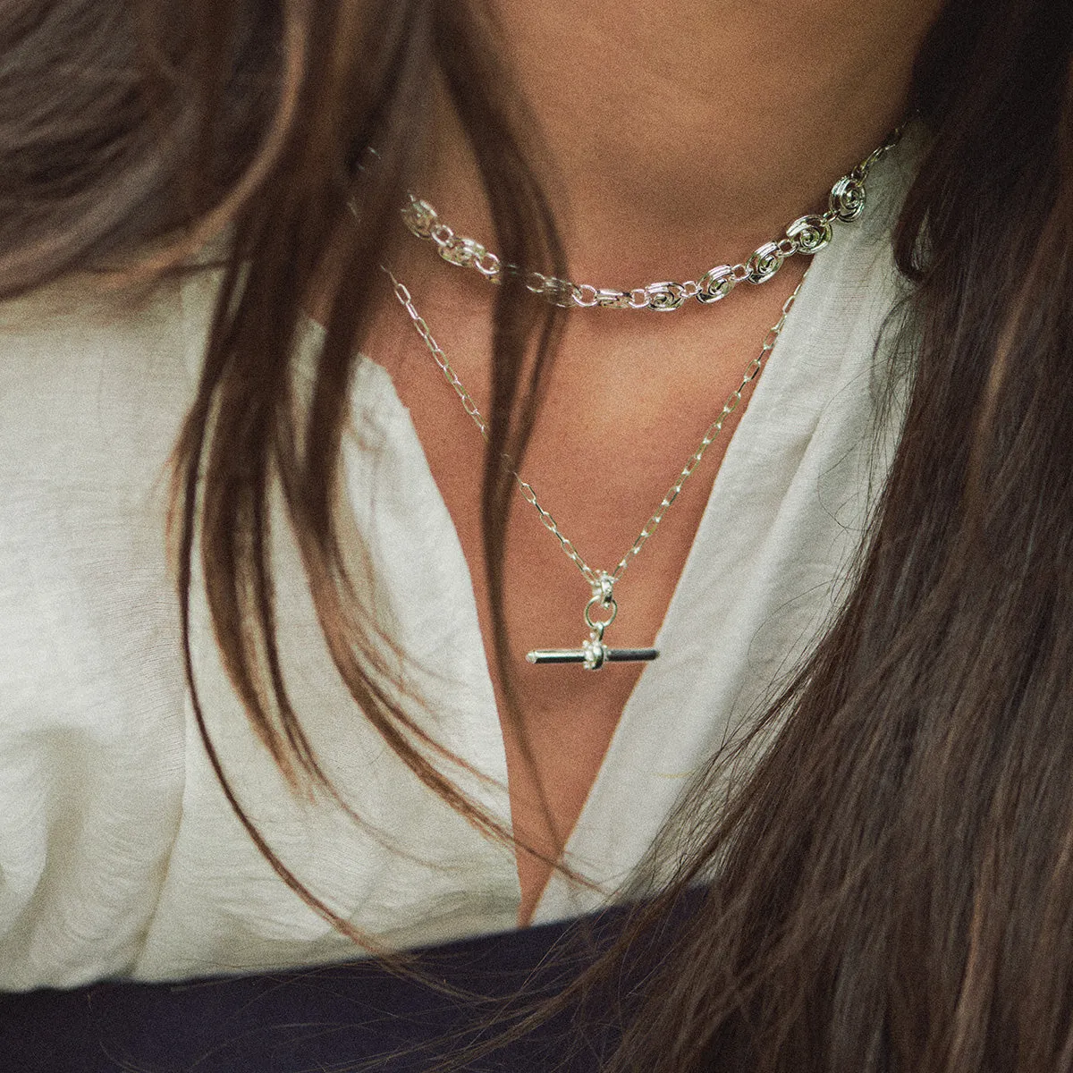 Amulet T Bar Necklace Sterling Silver sold by Daisy Jewellery product image thumbnail 3