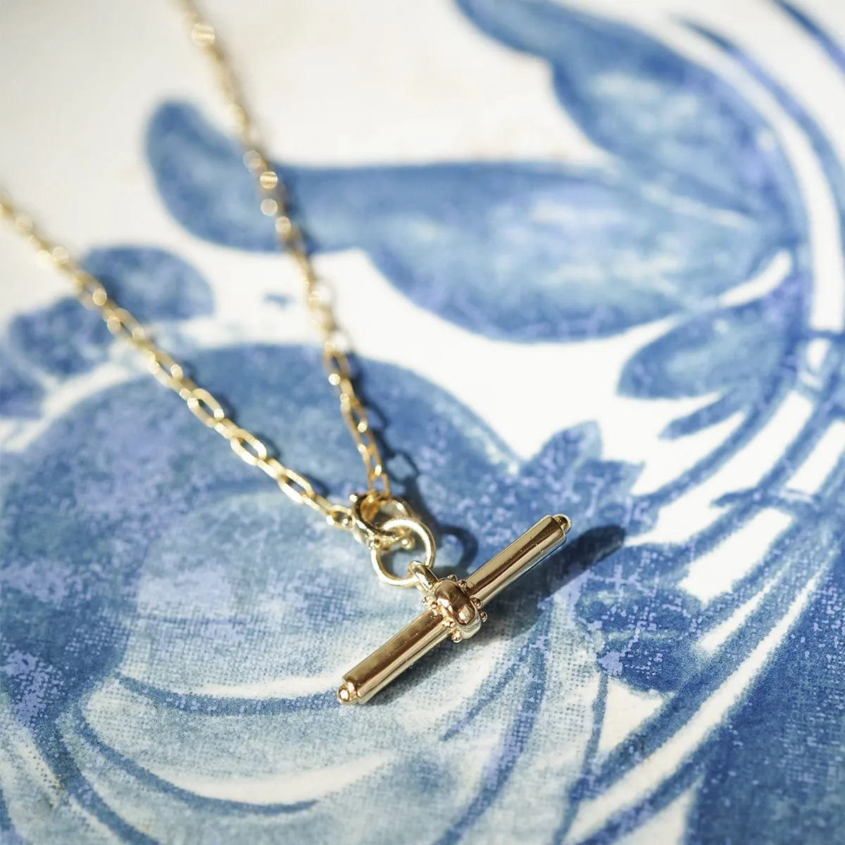 Amulet T Bar Necklace 18ct Gold Plate sold by Daisy Jewellery product image thumbnail 5