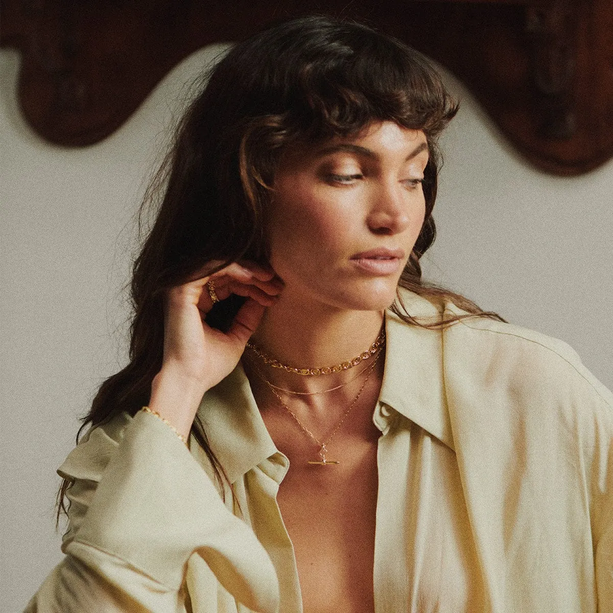 Amulet T Bar Necklace 18ct Gold Plate sold by Daisy Jewellery product image thumbnail 4