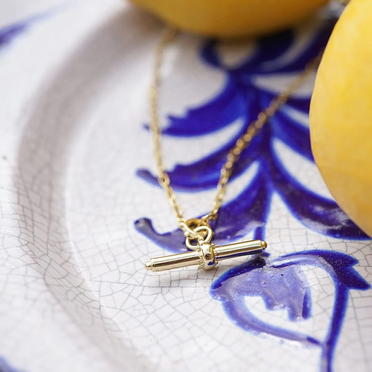 Amulet T Bar Necklace 18ct Gold Plate sold by Daisy Jewellery product image thumbnail 3