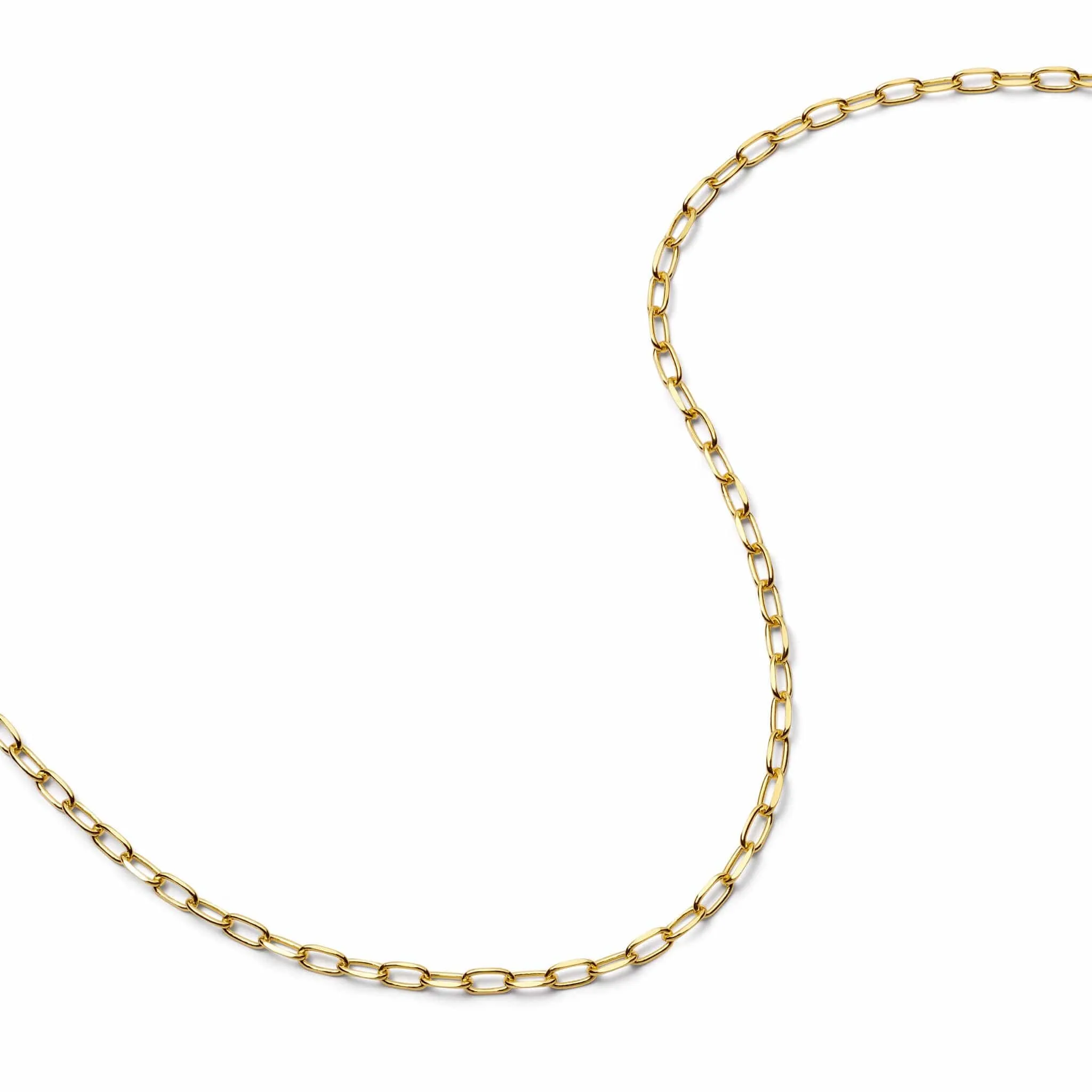 Light Paperclip Chain Necklace 18ct Gold Plate sold by Daisy Jewellery